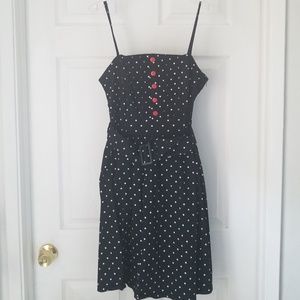 Pin Up Polka Dot Dress with Belt